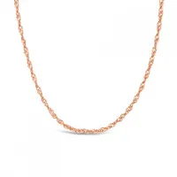 10K Rose Gold 18" 1.45mm Singapore Chain