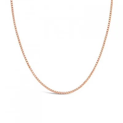 10K Rose Gold 20" 0.8mm Box Chain