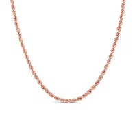 10K Rose Gold 20" 2.7mm Hollow Rope Chain