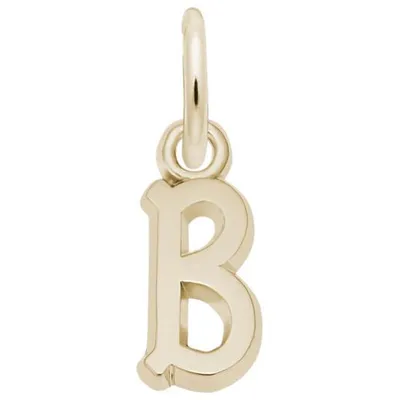 10K Yellow Gold Initial B Pendant