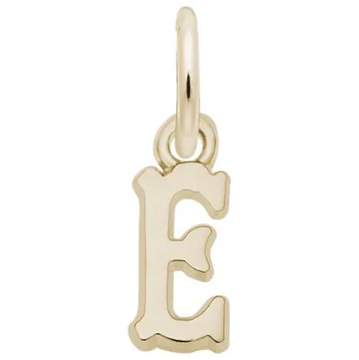 10K Yellow Gold Initial E Pendant