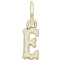 10K Yellow Gold Initial E Pendant