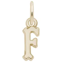 10K Yellow Gold Initial F Pendant