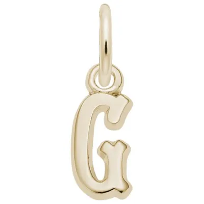 10K Yellow Gold Initial Pendant