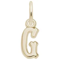 10K Yellow Gold Initial Pendant