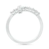 Sterling Silver & Diamond Cross Ring