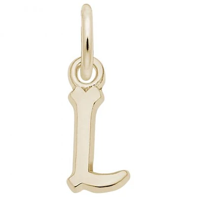 10K Yellow Gold Initial L Pendant