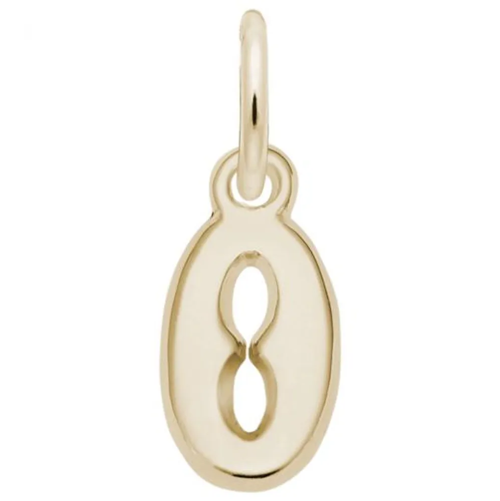 10K Yellow Gold Initial O Pendant