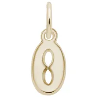 10K Yellow Gold Initial O Pendant