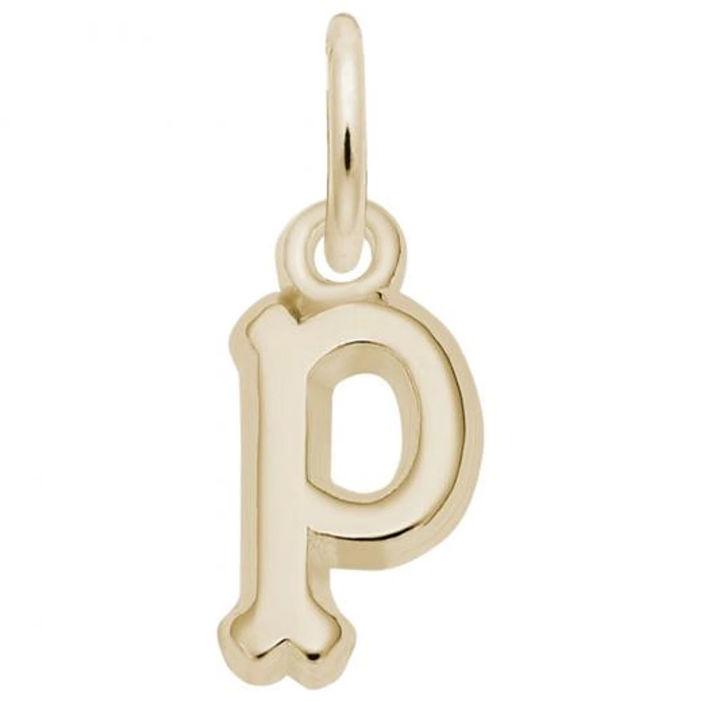 10K Yellow Gold Initial P Pendant