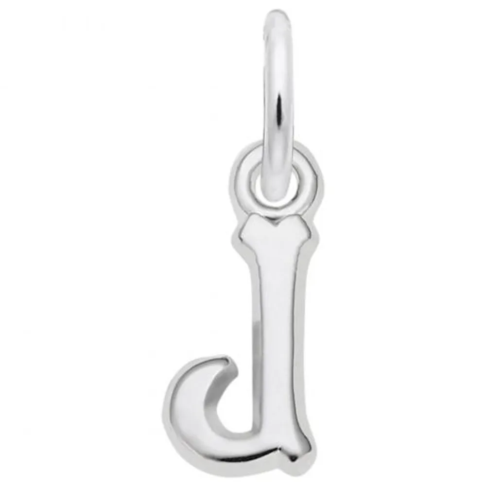 Sterling Silver Initial J Pendant