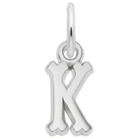 Sterling Silver Initial K Pendant