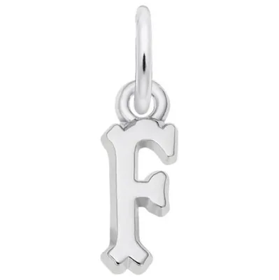 Sterling Silver Initial F Pendant