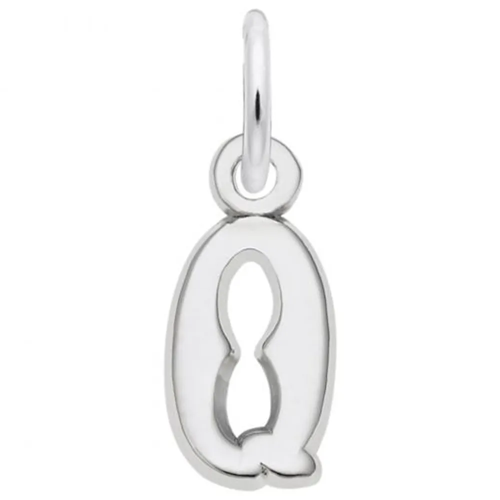 Sterling Silver Initial Q Pendant