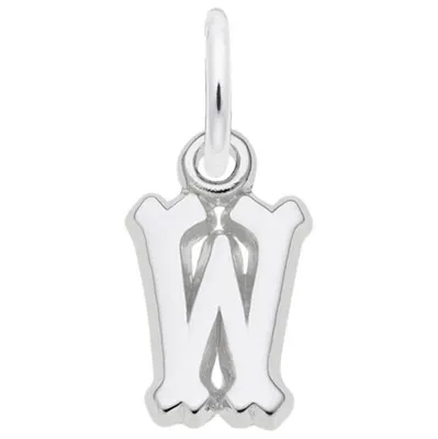 Sterling Silver Initial W Pendant