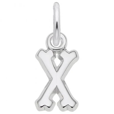 Sterling Silver Initial X Pendant