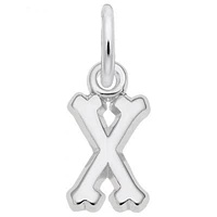 Sterling Silver Initial X Pendant