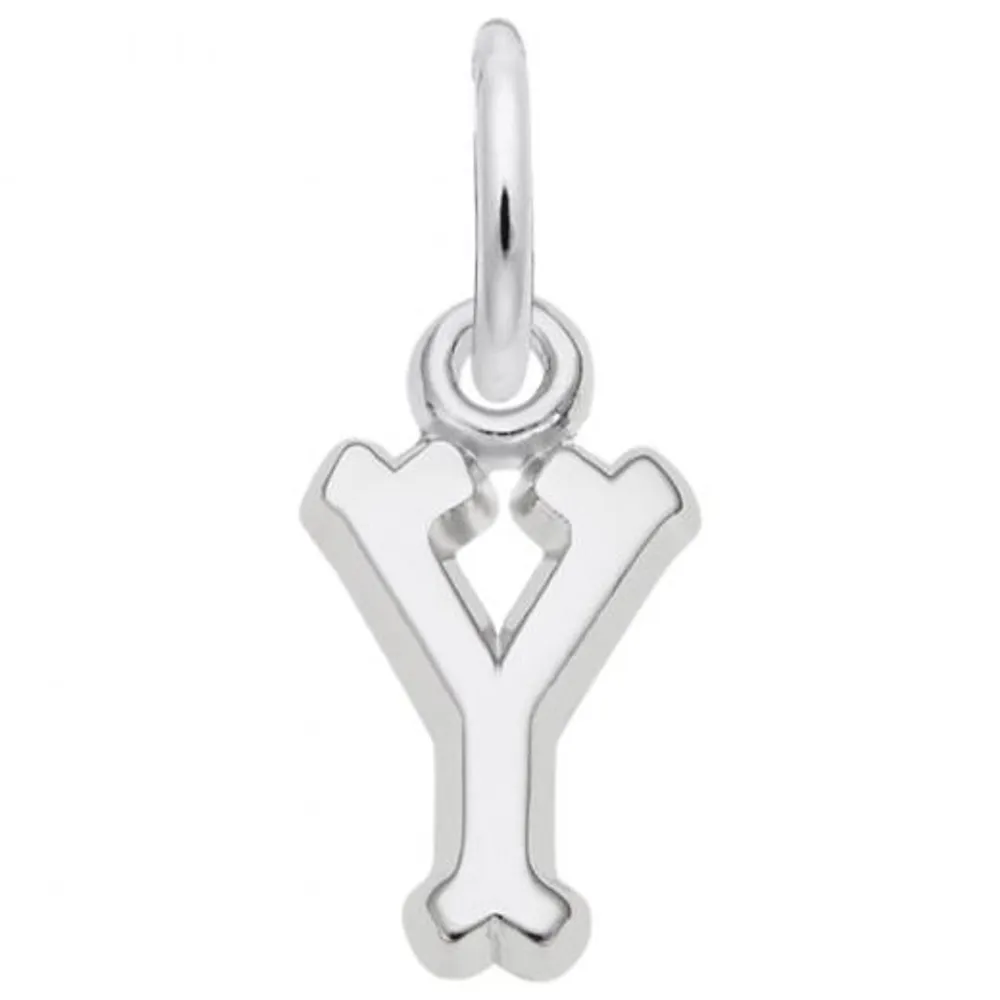 Sterling Silver Initial Y Pendant