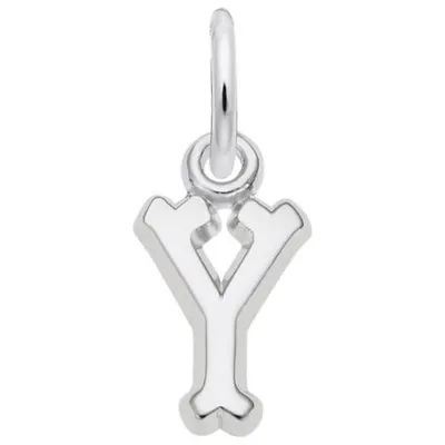 Sterling Silver Initial Y Pendant