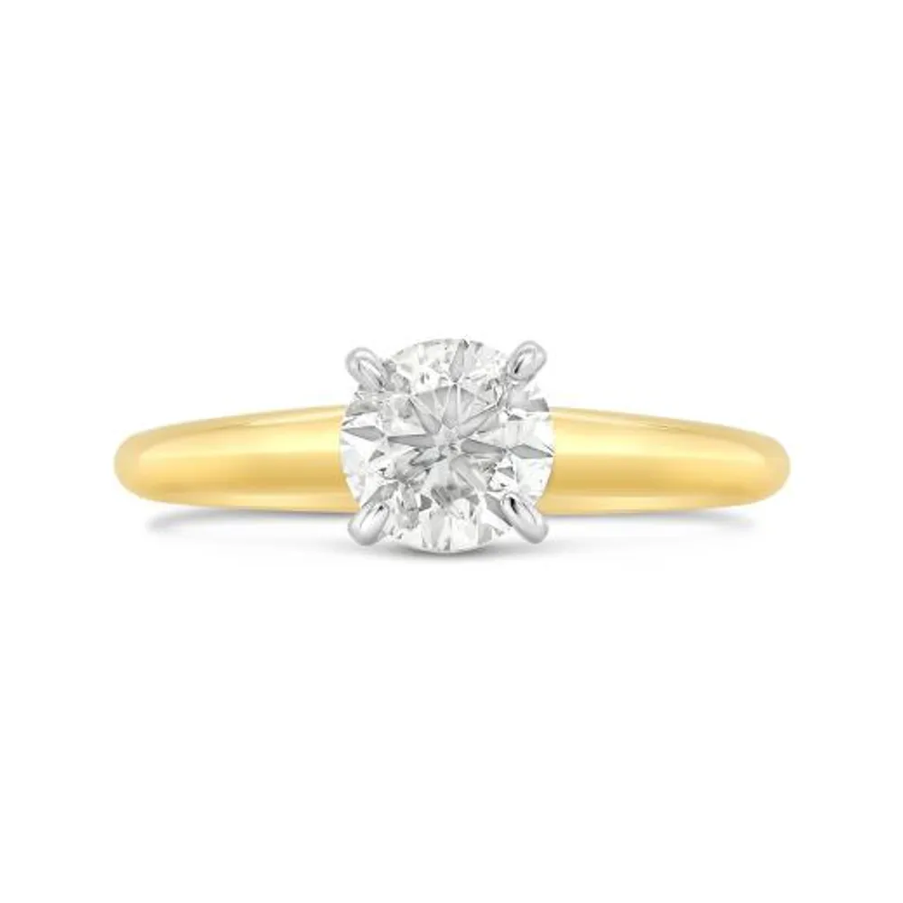 Glacier Fire 14K Yellow Gold 1.00CT Diamond Solitaire Ring