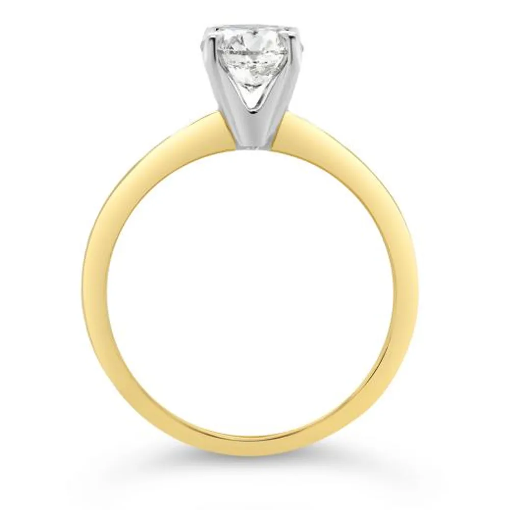 Glacier Fire 14K Yellow Gold 1.00CT Diamond Solitaire Ring