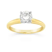 Glacier Fire 14K Yellow Gold 1.00CT Diamond Solitaire Ring