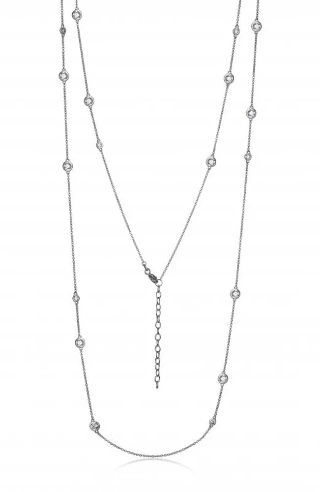 Reign Bezel Set Stations Necklace