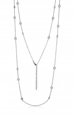 Reign Bezel Set Stations Necklace