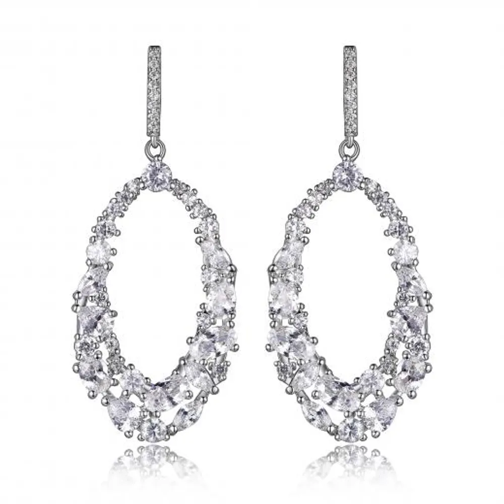 Reign Oval Cluster Earrings