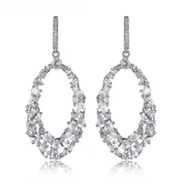 Reign Oval Cluster Earrings