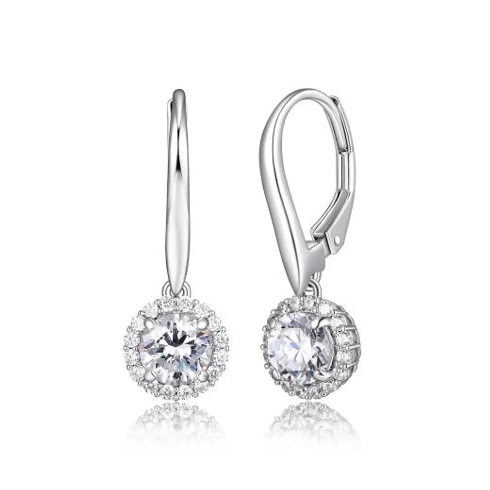 Reign Round Halo Earrings