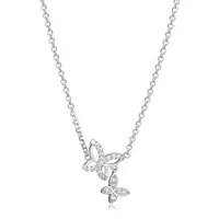 Reign Diamondlite Double Butterfly Necklace