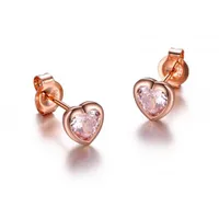 Reign Pink Heart Studs