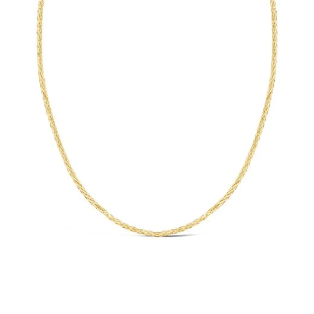 10K Yellow Gold 20" 1.50M Adjustable Wheat Chain