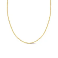 10K Yellow Gold 20" 1.50M Adjustable Wheat Chain