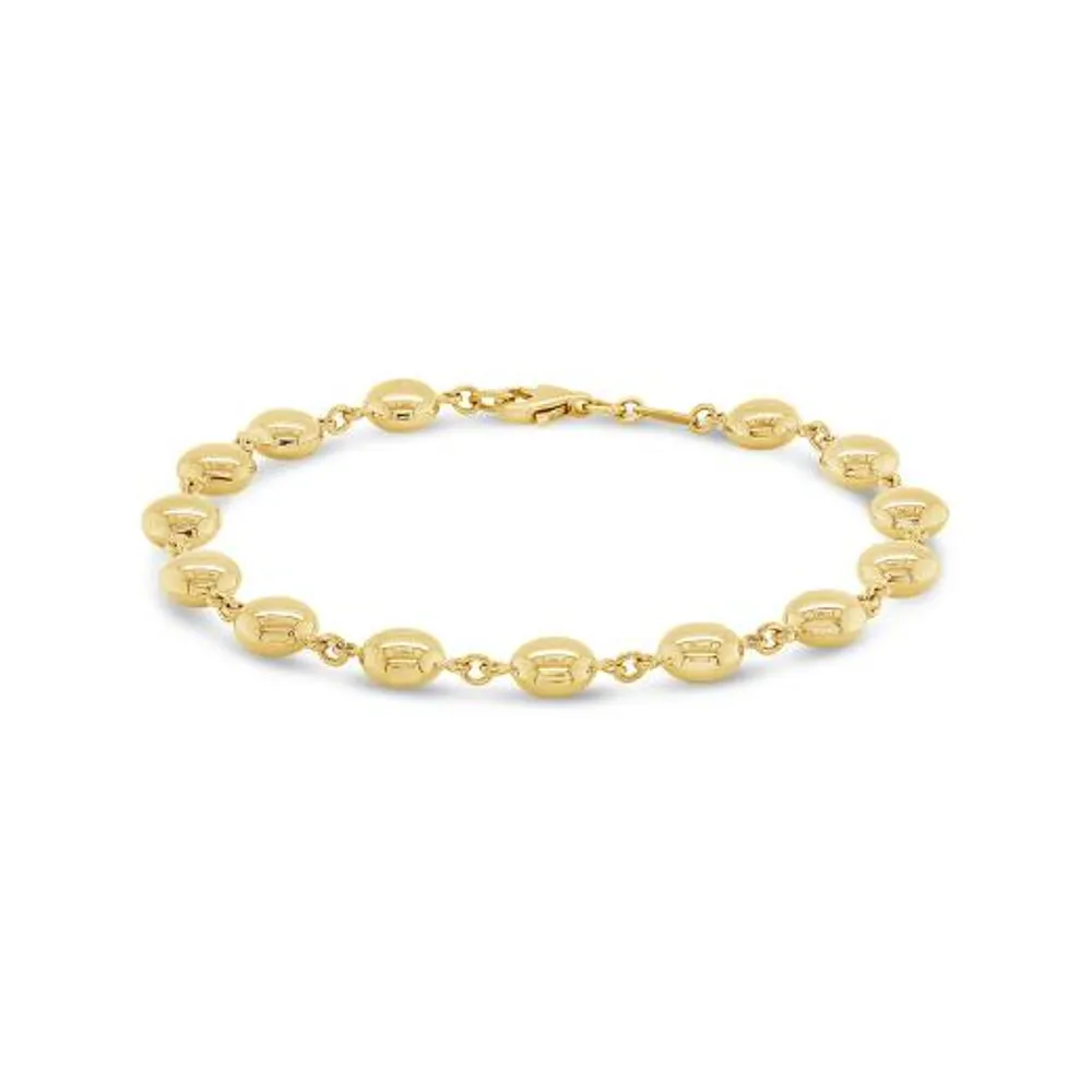 10K Yellow Gold 7.5" Ball Link Bracelet