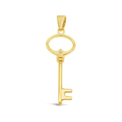 10K Yellow Gold Key Pendant