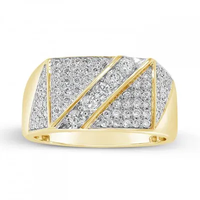 10K Yellow Gold 1.00CTW Diamond Fashion Ring