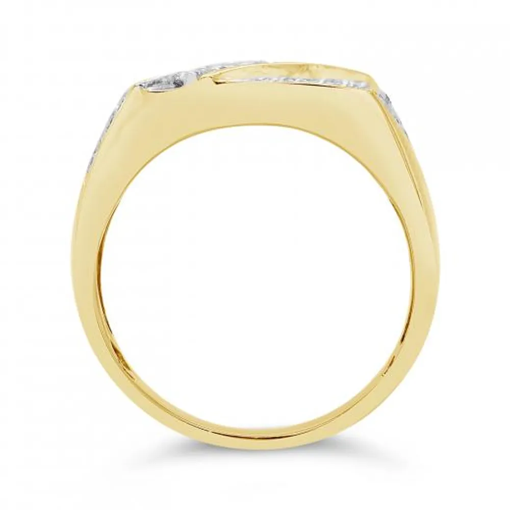 10K Yellow Gold 1.00CTW Diamond Fashion Ring