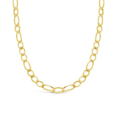 10K Yellow Gold 4.35mm 22" Superflat Figaro Chain