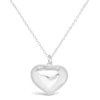 Sterling Silver Puffed Heart Pendant