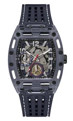 Guess Men's Navy Silicone Watch