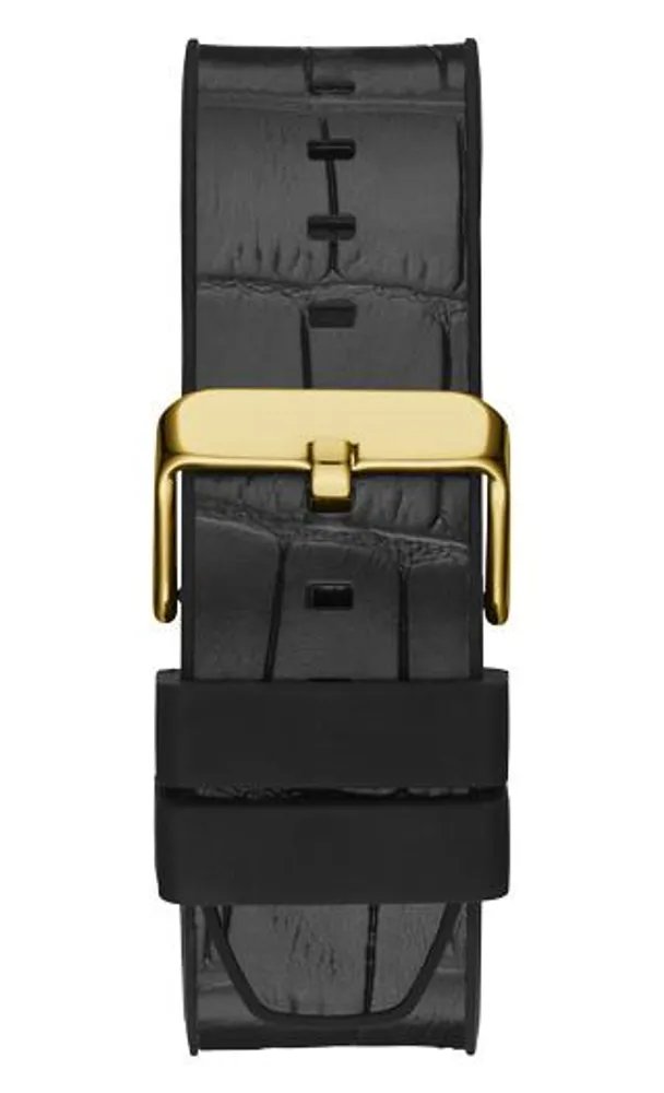 Guess Men's Black & Gold-Tone Watch