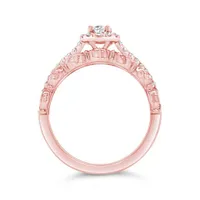 Diamond Revelations 14K Rose Gold 1.00CTW Oval Diamond Bridal Ring