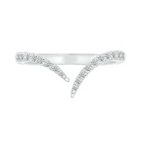 10K White Gold 0.18CTW Diamond Fashion Ring