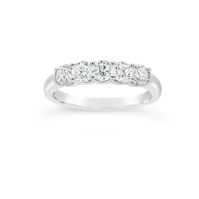 14K White Gold Lab Grown 1.00CTW Diamond Band