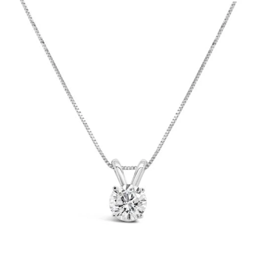 New Brilliance 14K White Gold Lab Grown 1.00CT Diamond Pendant