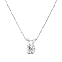 New Brilliance 14K White Gold Lab Grown 1.00CT Diamond Pendant