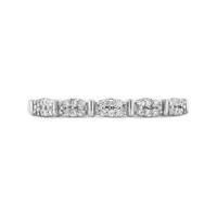 10K White Gold Diamond Stackable Ring