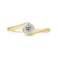 10K Yellow Gold 0.10CT Diamond Promise Ring